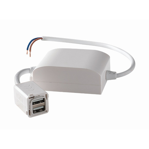 Legrand AR770USB2PSAMWE Arteor Sw Socket Dbl 2x 2.4A USB PS Charger White
