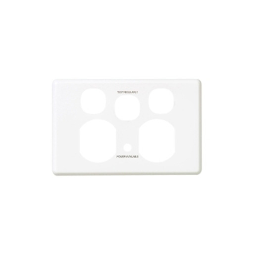 Clipsal C2025RCC-WE Cover Plate Sw Socket Dbl 10A RCD White
