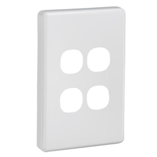 Clipsal C2034C-WE Switch Cover Plate 4Gang White