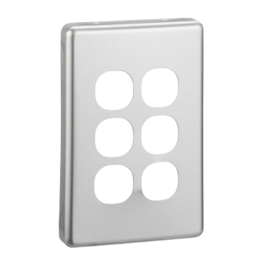 Clipsal C2036C-BA Switch Cover Plate 6Gang Brushed Aluminium