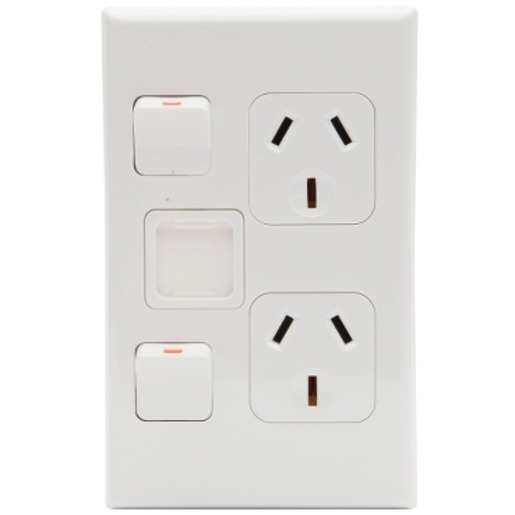 PDL692IDWH Sw Socket ID 10A Double Vert White